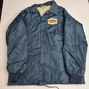 Vintage Sherpa Lined Pepperidge Farms Bomber Employee Jacket Size Large 42 44